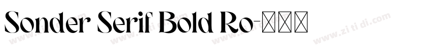 Sonder Serif Bold Ro字体转换